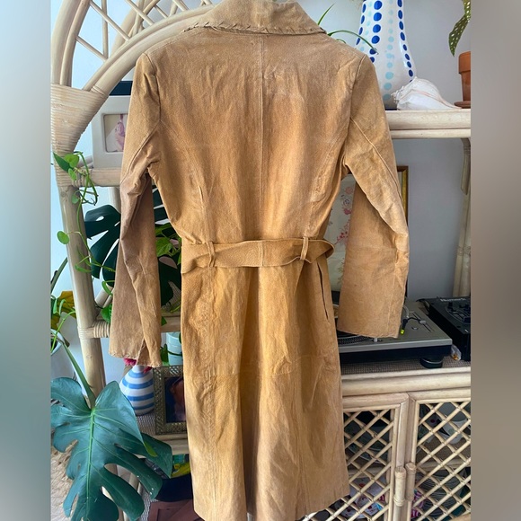 Leather Y2K vintage fringe coat - Picture 4 of 11